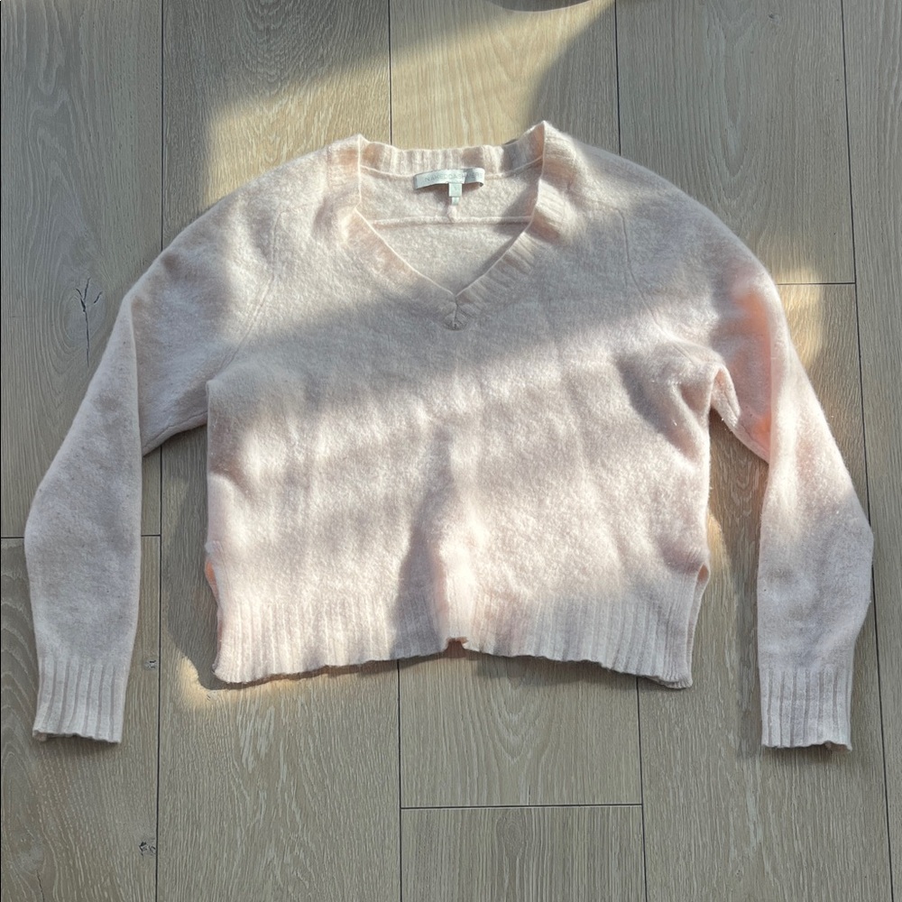 NakedCashmere Baby Pink V-Neck Sweater XXS